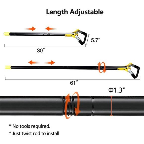 Garden Tool-Scuffle Garden Hula Hoes for WeedingGardening Long Handle Heavy Duty - Picture 2 of 6